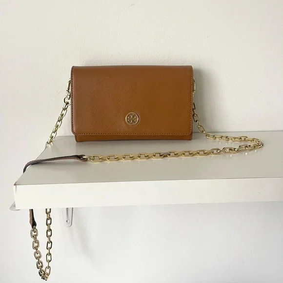 Tory Burch Chain Brown Crossbody Bag - Picture 1 of 4